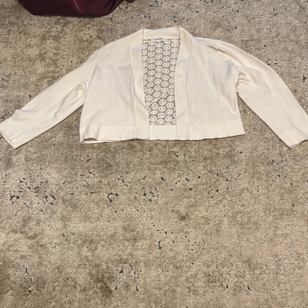 Calvin Klein Cream Button Down Shirt - Size Medium